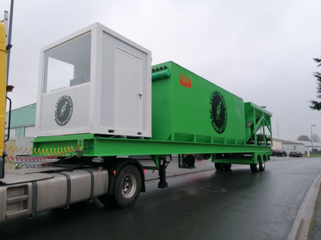 mobile hot asphalt plant