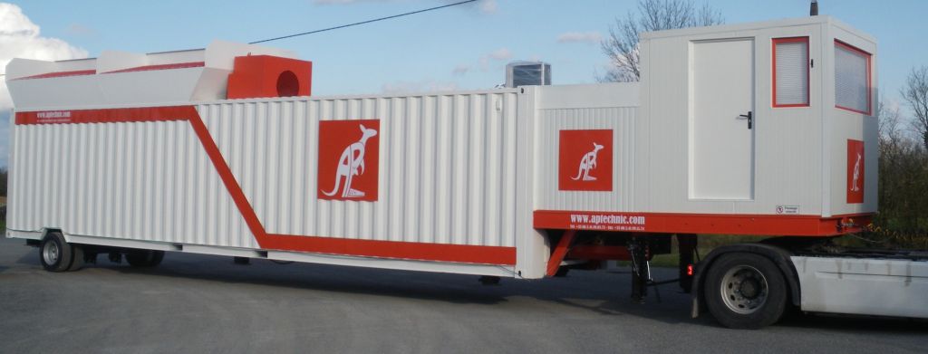 mobile hot and cold asphalt unit