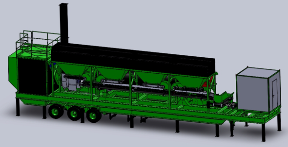 asphalt plant all in one trailer